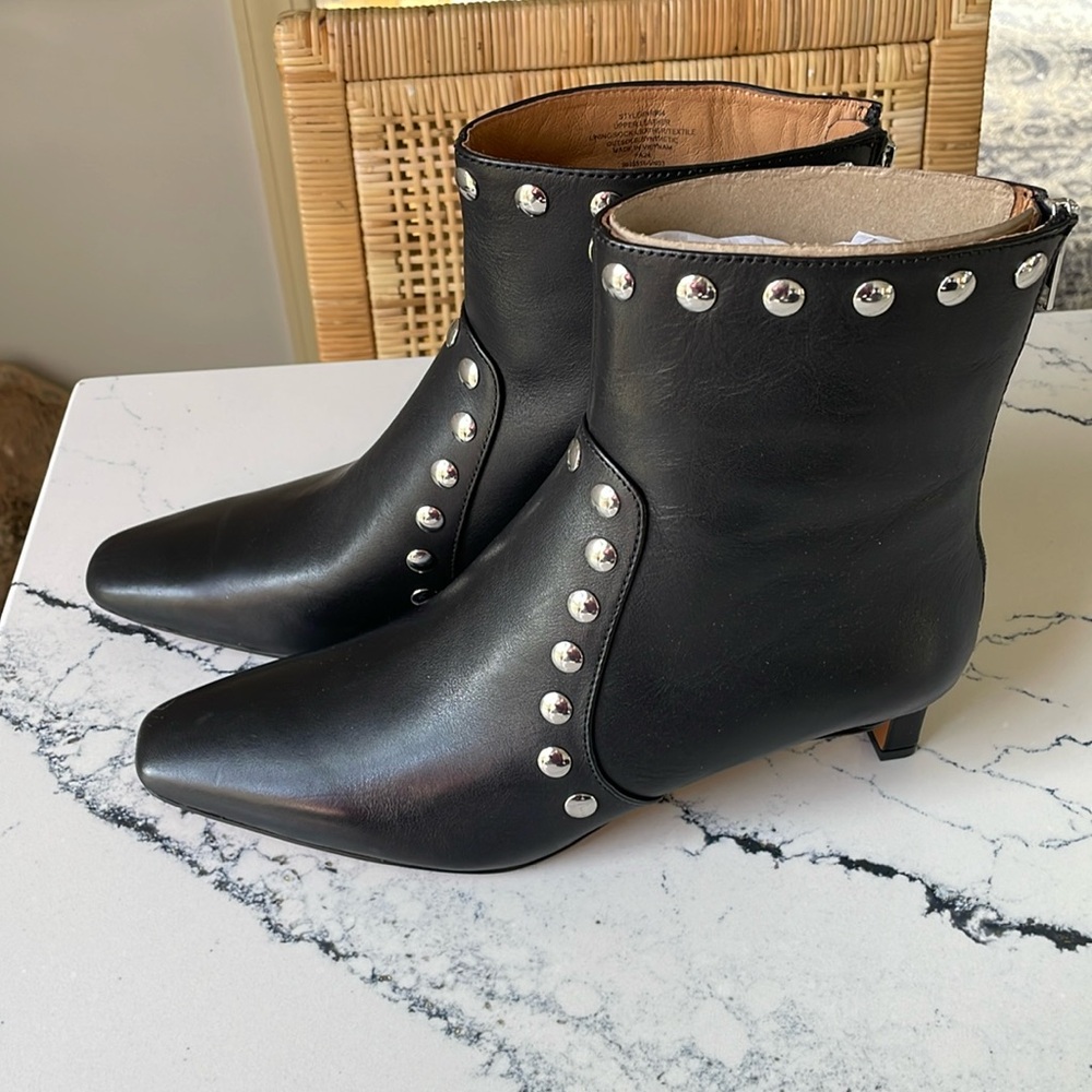 Madewell The Dimes studded kitten heel boot bootie 9